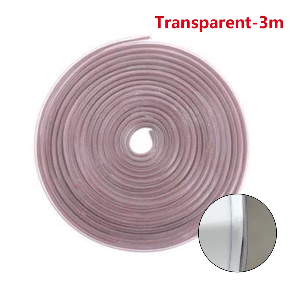 5M Transparent Car Door Edge PVC Scratch Protector Strips Car Anti-collision Sealing Strip Door Anti-scratch Transparent Strip