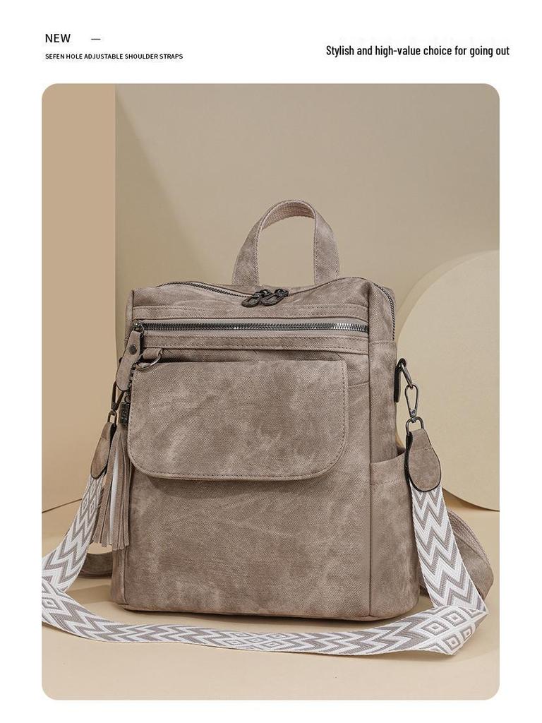 Women's 2024 Lightweight Cross-Border Backpack: Spacious, Casual Travel & Single Shoulder Bag for Outings