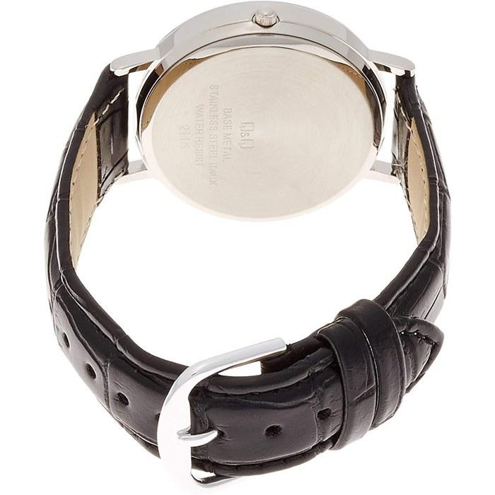 [Citizen Q&Q] Analog Watch Waterproof Date Leather Strap D020-301 Men's White Black (Leather)