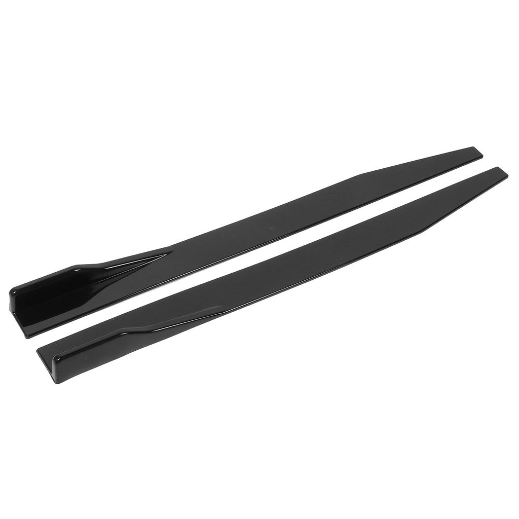 2pcs Car Side Skirt Splitter Lip Winglet Diffuser Universal for Sedan and Hatchback 120cm 47.2in Glossy Black