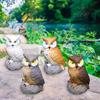 4 Stuks Miniatuur Uil Beeldjes Mini Uilen voor Bonsai Ambacht Decor Micro Landschap