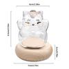 New Lucky Cat Cat Piggy Bank Portable Transparent Gold Melon Seeds Storage Bottles High Borosilicate Wishing Bottle