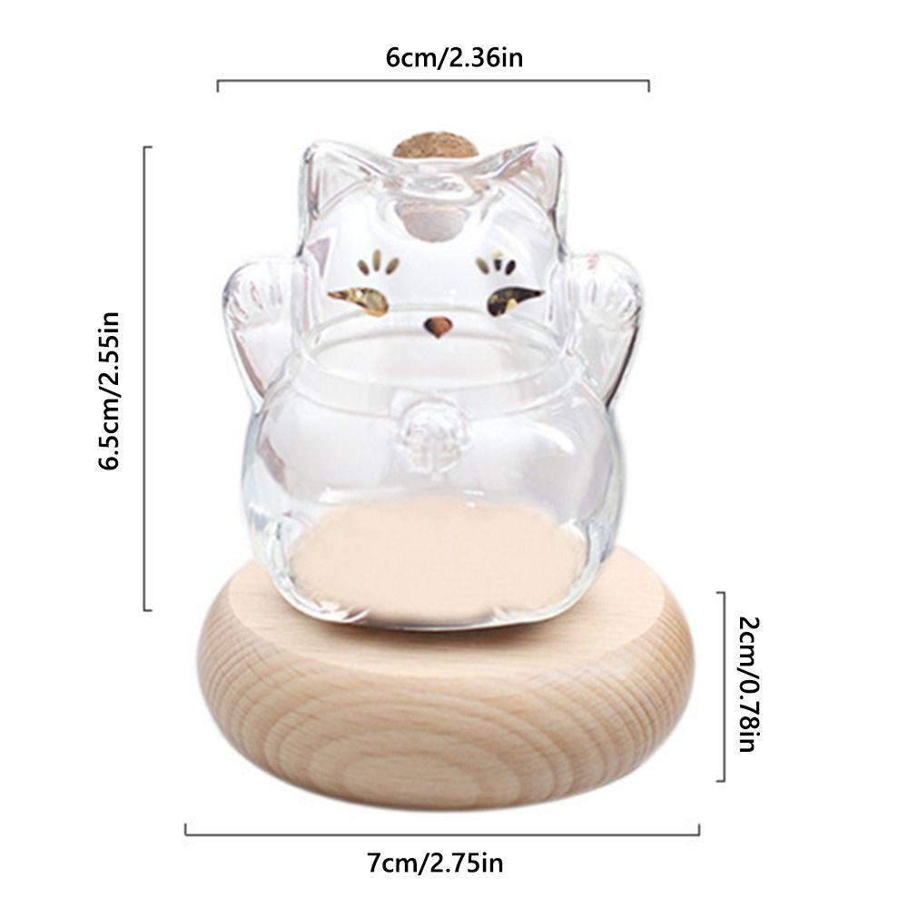 New Lucky Cat Cat Piggy Bank Portable Transparent Gold Melon Seeds Storage Bottles High Borosilicate Wishing Bottle