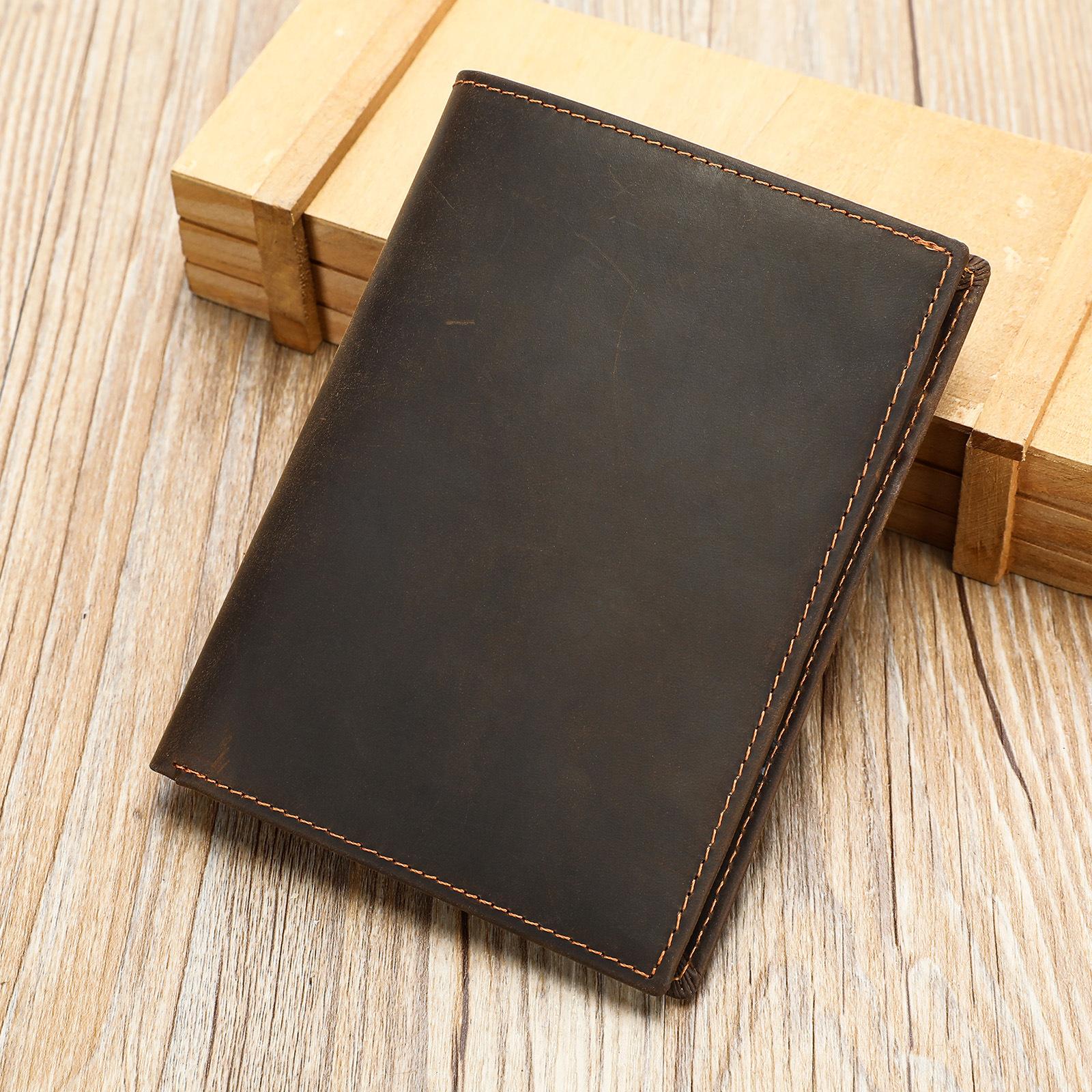 

Кошелек из натуральной кожи большой вместимости многофункциональный Crazy Horse сумка-клатч высококачественный кошелек из коровьей кожи One Size темный кофе