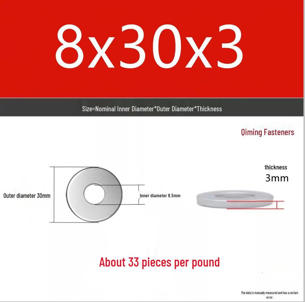 4.8 Grade Galvanized Iron Flat Washer M3-M40 Oversized Metal Screw Gasket Washer