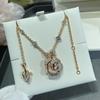 Vintage Hot Brand Women's Necklace Luxury Jewelry For Women Designer Pendant Pure 925 Sterling Silver Rose Gold Flower Necklaces