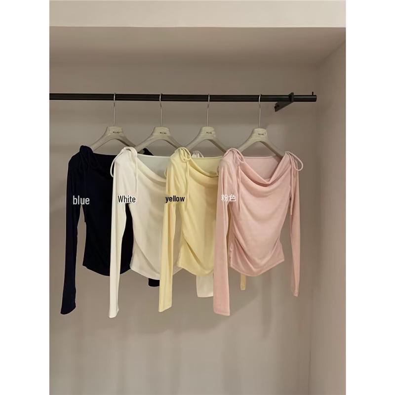 

WGWE French Pure Desire One-Shoulder Autumn Chic Top Medium розовый