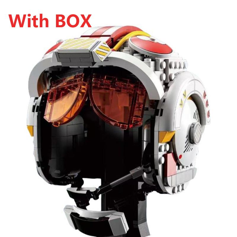 Non-Toxic Space Battle Fighter Pilot Helmet Building Blocks Desk Decoration Bobas Leias Jangos Kylos Fetts Rens Bricks Gift Party Favors