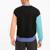 Puma Color Block Rib-Knit Crew Neck Sweatshirt Men Tops Black 531426-51