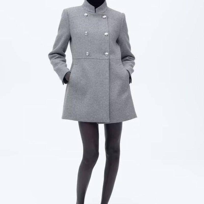 Za New Fall Women's Clothing 2025 Fashion Style Fashionable All-Match Blended Double-Breasted Coat Outwear 9037141