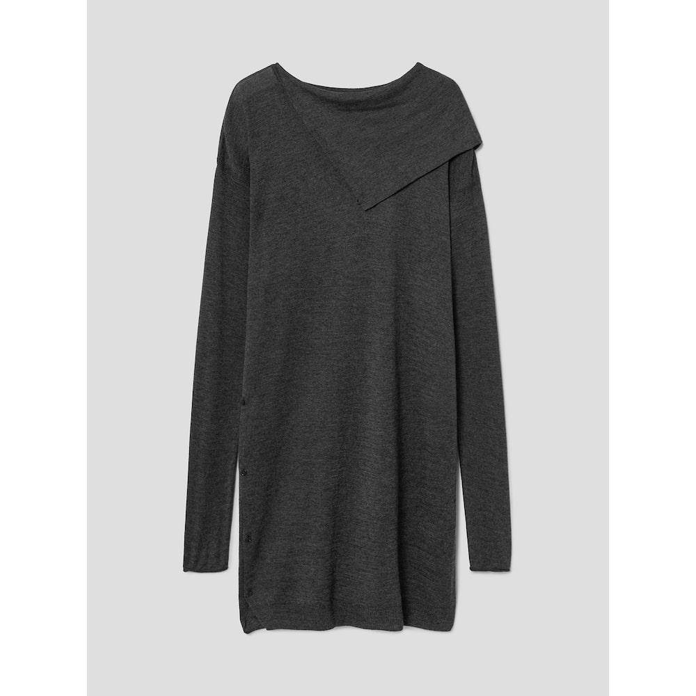 Anggae Button Fluid Pullover Ash