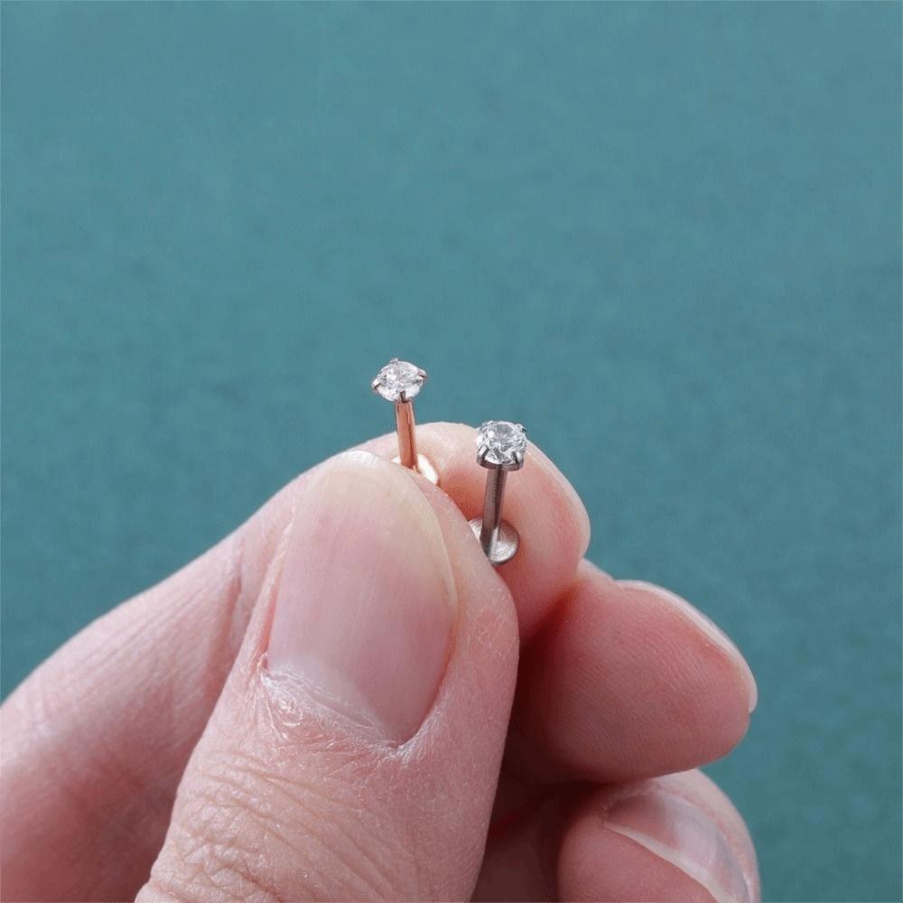 12Pcs Internally Threaded Labret Piercing Set 12 Pcs Set Lip Labret Monroe Piercing