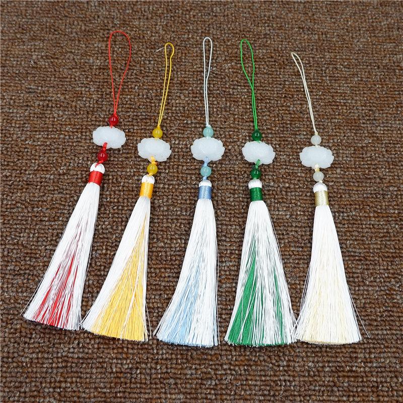 Antik Tofsig Öron i Två Färger, Kinesisk Stil Accessoar Hänge, Retro Klassiskt Fläkt Hänge, Väskhängande Smycke Hänge.