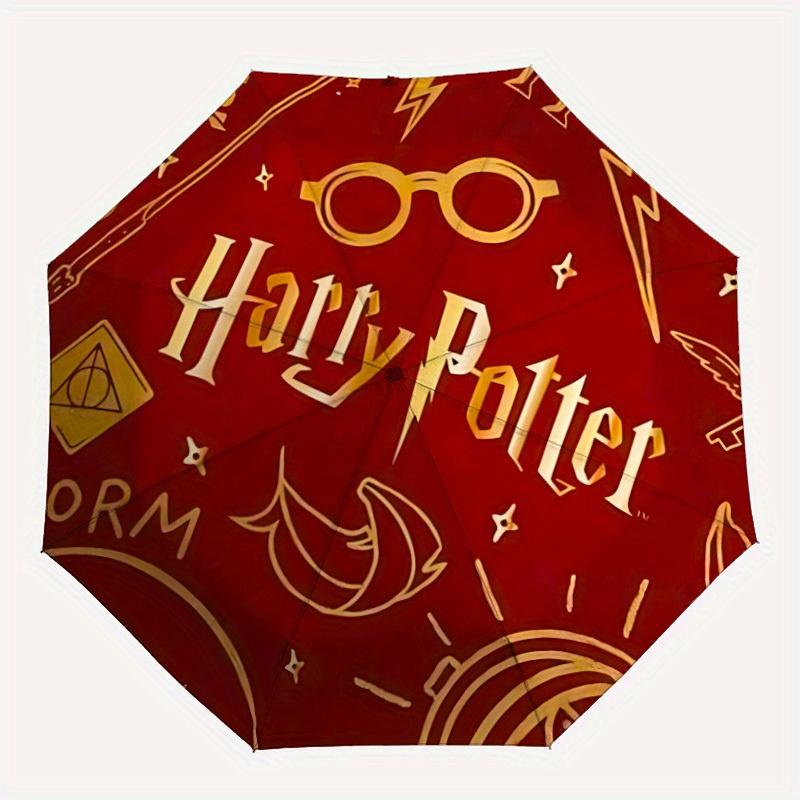

1pc Harry Potter Automatic Umbrella - Foldable with 8 Iron Ribs, Portable for Outdoor, Gift, Outdoor Umbrell, Playful Accessory129