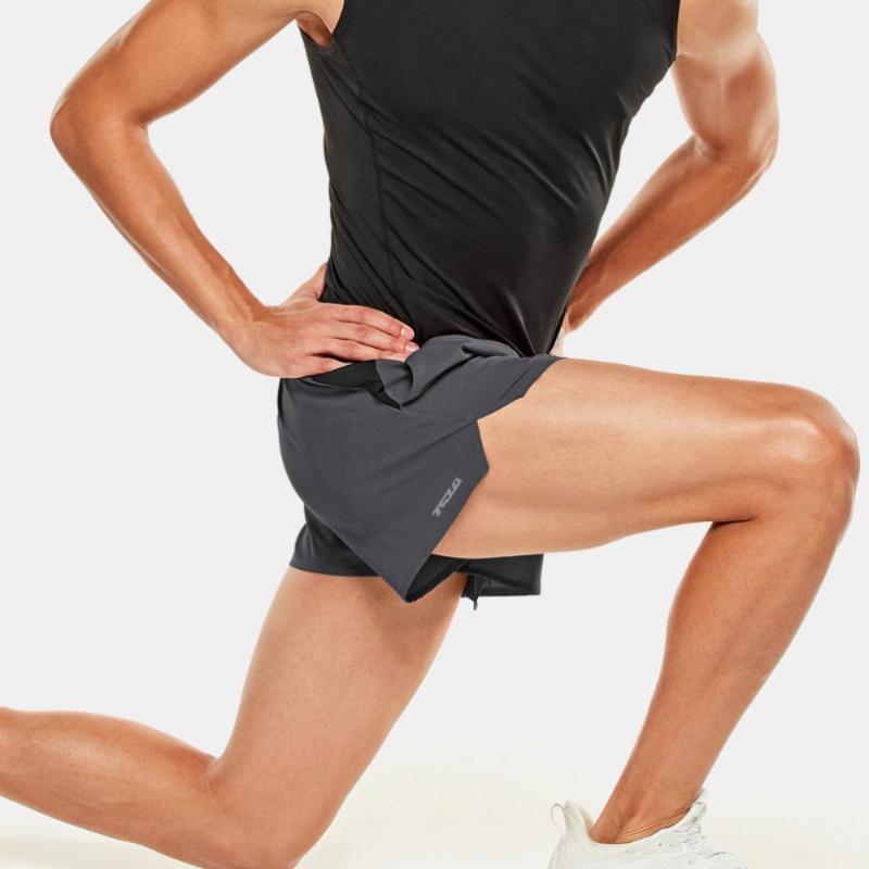Tesla 3 Inch 2 In 1 lIned runnIng Shorts Sports Shorts