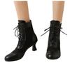 Spitzen-Keilabsatzschuhe Damen Modische Stiefel Damen Klassische Knöchelhohe Stiefel Schuhe Für Frau