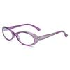 Modische Lesebrille Imitations-Diamant-Einlage Blaulichtfilter für Damen, Bequem für mittelalte und ältere Leser