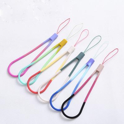 Charms Short Rope Wrist Hand Strap Mobile Phone Strap Phone Hanging Rope Watercolor Woven Pattern