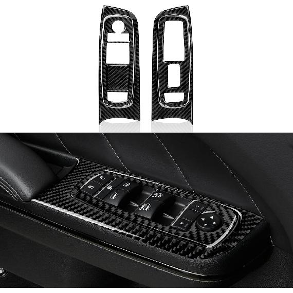 Car Gear Shift Panel Cover Decals for 2011 2012 2013 2014 Dodge Charger Accessories Carbon Fiber Interior Stickers