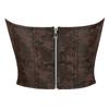 JYL TS deep brown zipper style strapless women's court shaping top