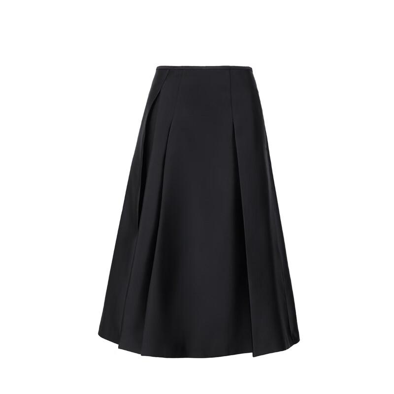 Veromoda Pleated A-Line Midi Skirt