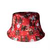 Xmas Santa Claus Printed Street Style Festive Outdoor Sun Fishermen Men Women Merry Christmas Reversible Bucket Hat