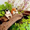 Funny Fishing Kitten for Aquarium Glass WallDecoration Landscaping Cute Kitten FishTank Cartoon Decors Statue Resin