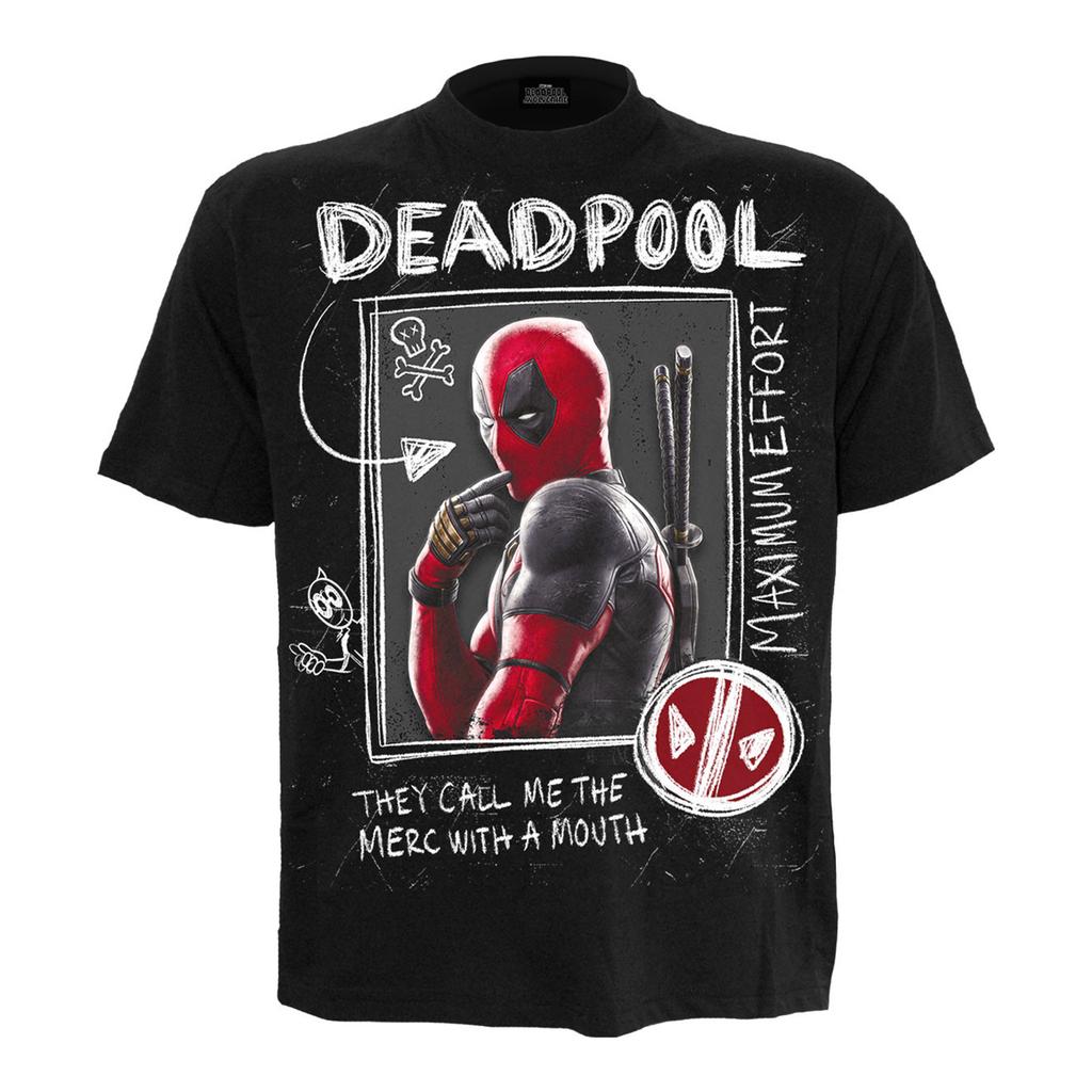 Deadpool & Wolverine Unisex Adult Sketch Back Print T-Shirt