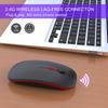 HXSJ Wireless Mouse Rechargeable for Windows XP Vista Me 2.4G Colorful Light Office Supply M40Black