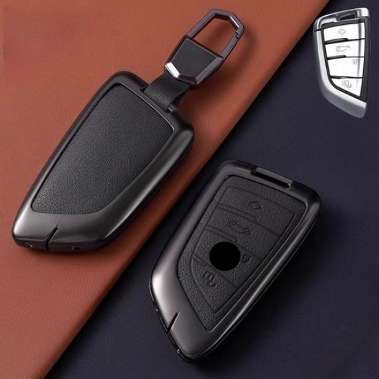 Zinc Alloy Leather Car Key Fob Case Cover For BMW 2 3 5 6 7 X4 X5 X7 M5 X1 X2 X3