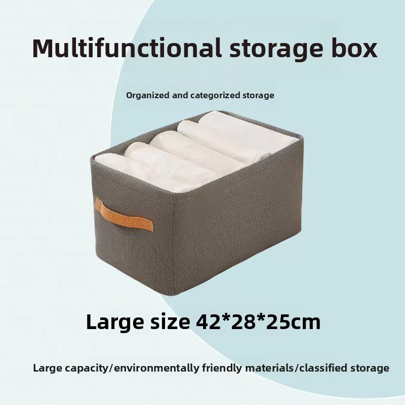 Clothes Storage Box Foldable Nonwoven Fabric With Stackable Design For Bedroom And Closet Organization