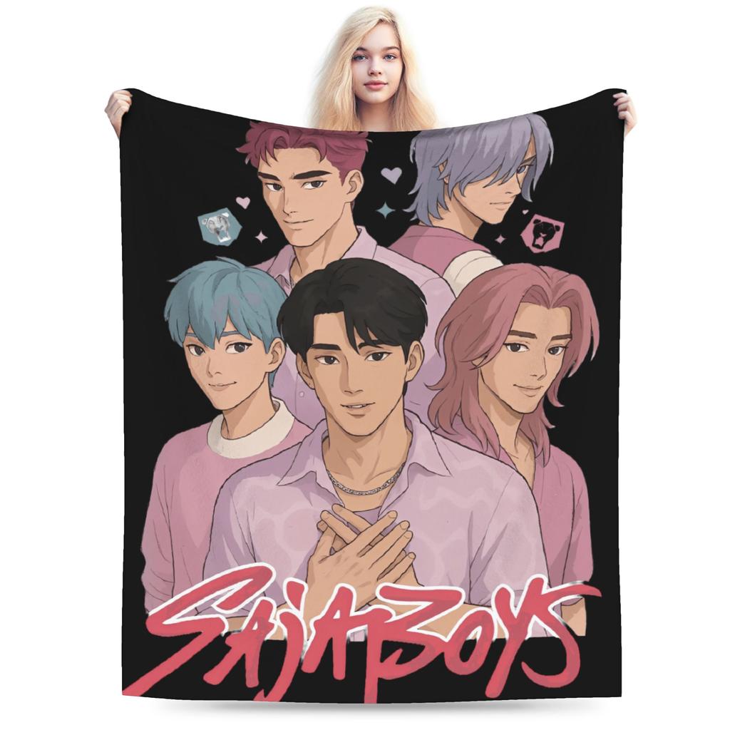 Saja Boyband Kpop Dämonenjäger Decke Weich Warm Neuheit Plüsch Überwurfdecke Für Kinder Draußen Flanell Bettdecke Bettbezug