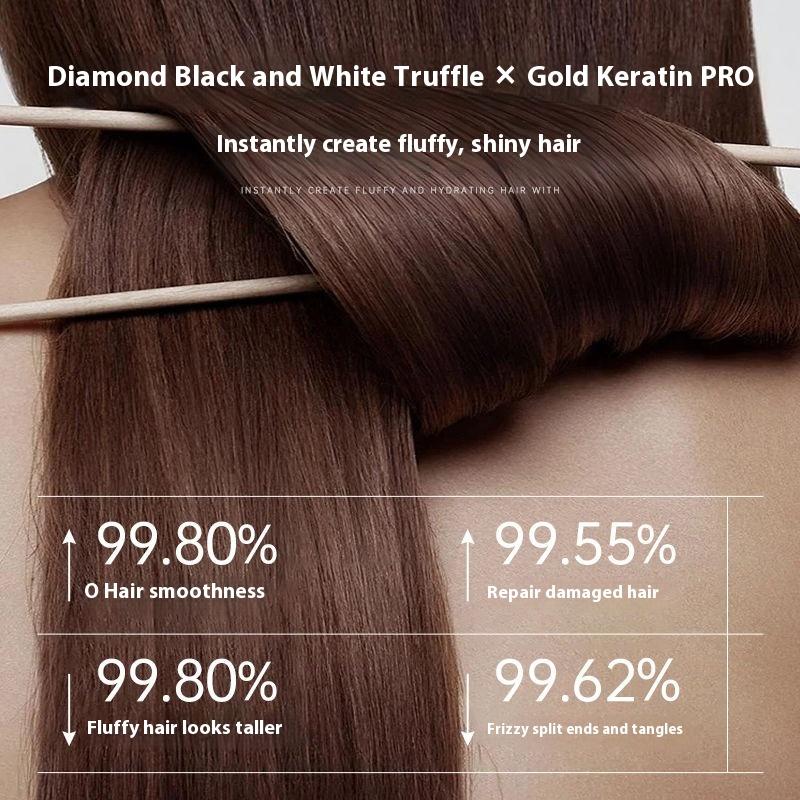 Masca de Păr cu Trufe Albe și Negre cu Keratină, Film Fără Evaporare pentru Repararea Părului Uscat și Îmbunătățirea Mătăsosului și a Frizului