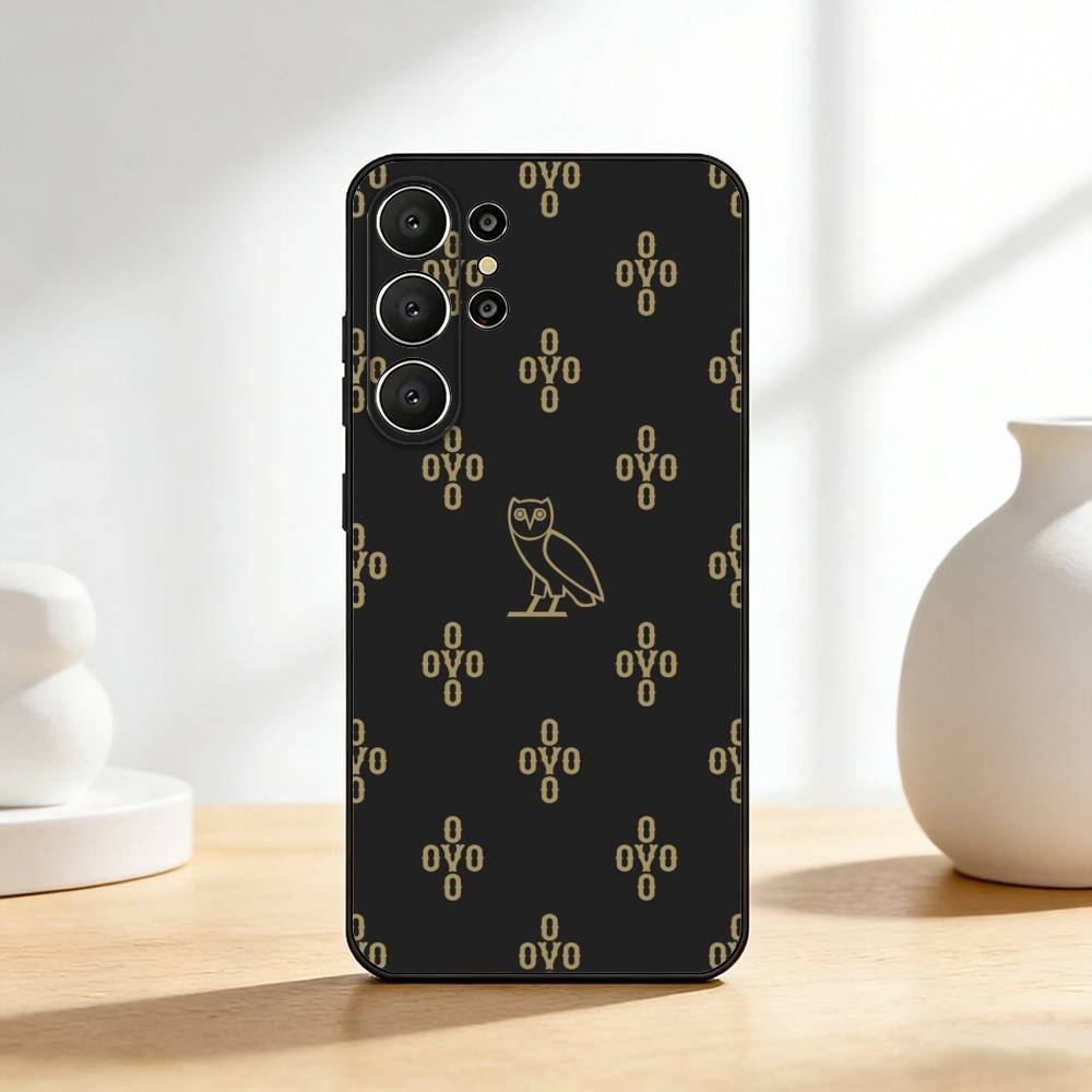 Drake O-OvO O-OWL Phone Case For Samsung S26,S25,24,23,22,30,21,10,9,Ultra,Plus,Lite,FE Soft Black Case Samsung S24Plus
