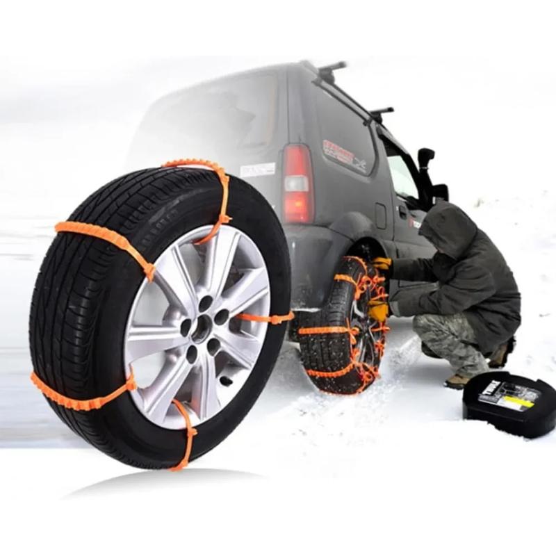 10 Non-slip Chains, Car Winter Tires, Snow Chains, Double Grooves, Emergency Outdoor Snow Tires, Wheel Protector Accessories Uni