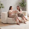 Convertible Sofa Bed, 2-Seater, 190 cm, 2 Pillows, Beige