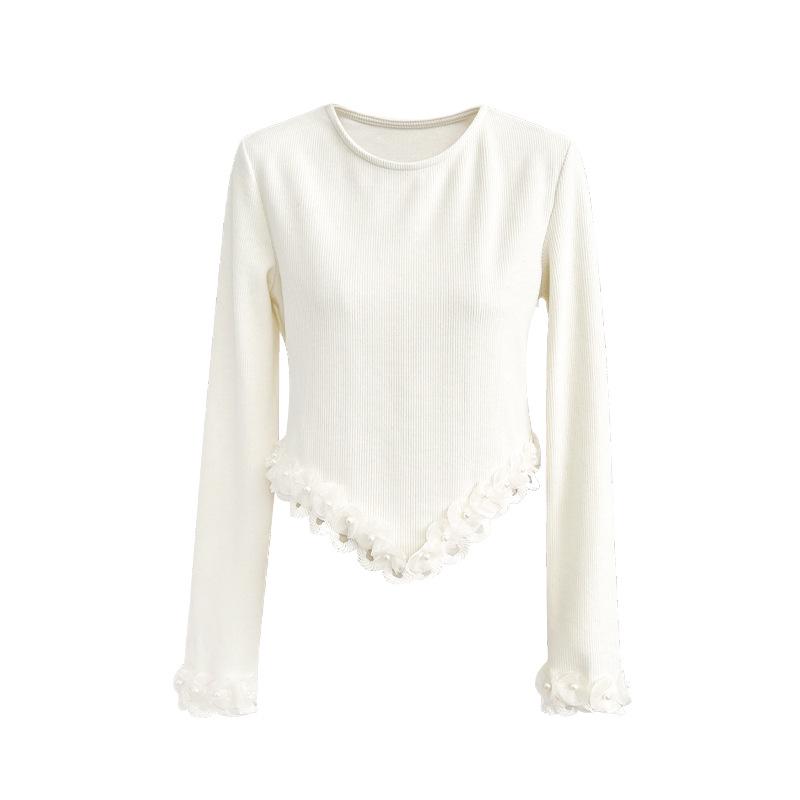 

Футболка женская с длинным рукавом и кружевной отделкой 2023 года - Интерпретация красоты