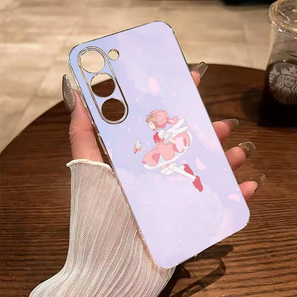 

Anime cards-girl-sakura Phone Case For Samsung Galaxy A71,A70,A52,A51,A40,A30 Transparent Cover Samsung a514g