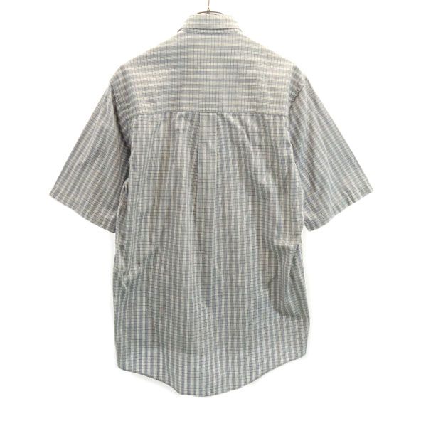 BURBERRY 80s Made in USA Vintage Check Pattern Short sleeve Button down shirt Men's Used