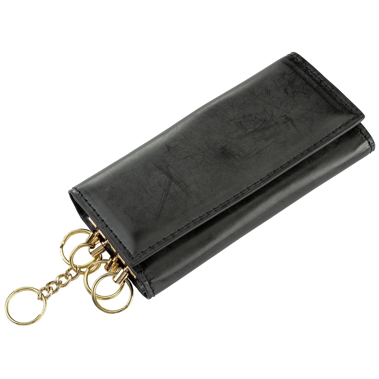 

Front and Back Bridle Leather Key Case Key Holder Genuine Leather Card Brand Car Leather [Raffaello] Men s