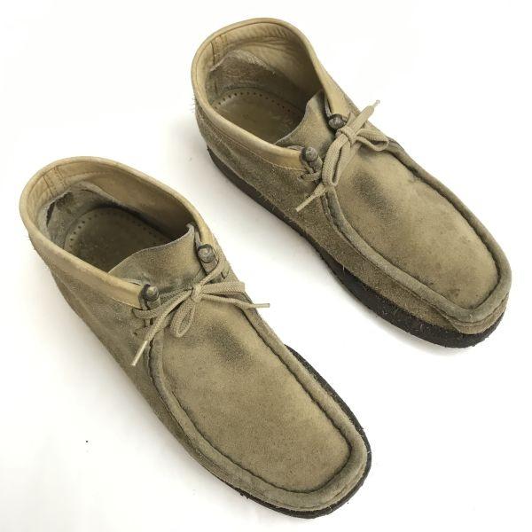 Made in Japan Vintage Burberrys Suede Leather Wallabee Desert Boots Beige Size 5.5 24.0 24.5(USED)