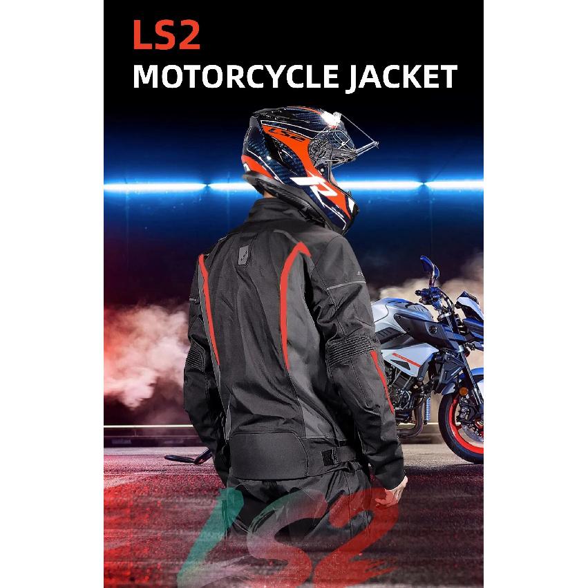 LS2 Waterproof Motorcycle Jacket Man Warm Motorcycle Winter Clothes CE Certified Racing Jacket Motocross Accessories MJ145