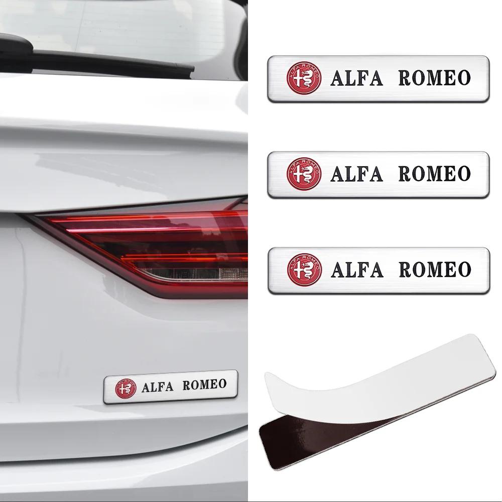 Hub Caps 2PCS 3D Aluminum Alloy Logo Car Rear Trunk Fender Emblem Badge Stickers Decal For Alfa Romeo Giulietta Giulia GT Mito B ze3