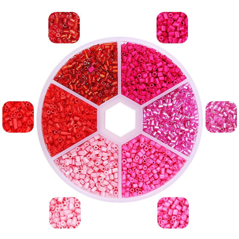 2mm Hexagon Shape Glass Tube beads Set Seed Beads Kits Charm Czech beads Bracelet Necklace DIY Jewelry Making Accessories
