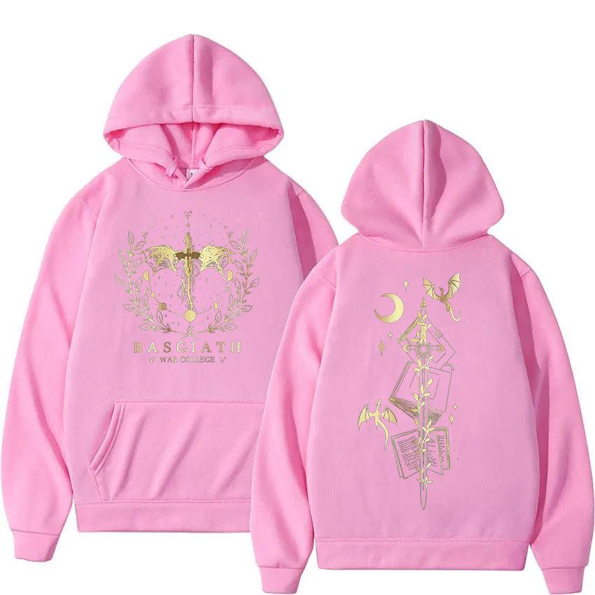Felpa con cappuccio War College Basgiath Quarta Ala Uomo Donna Moda Re