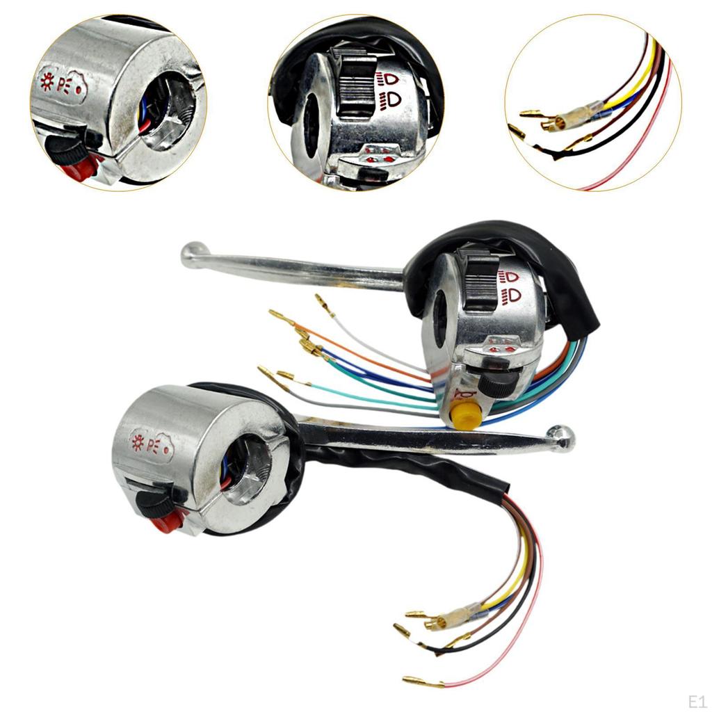 Motorcycle Handlebar Switch Assembly Left Right Parts Pre Wired Harness X Sturdy Replacement on/Off