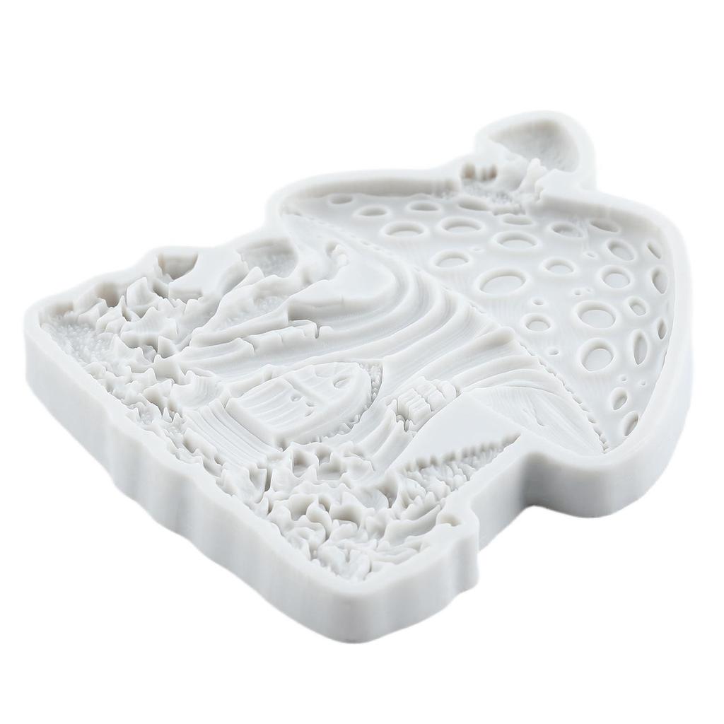 Molde de Silicone de Cogumelo Casa de Cogumelo Moldes de Fondant Ferramentas de Decoração de Bolo Topper de Cupcake Doce Artesanato de Açúcar Pasta de Goma Argila Polimérica