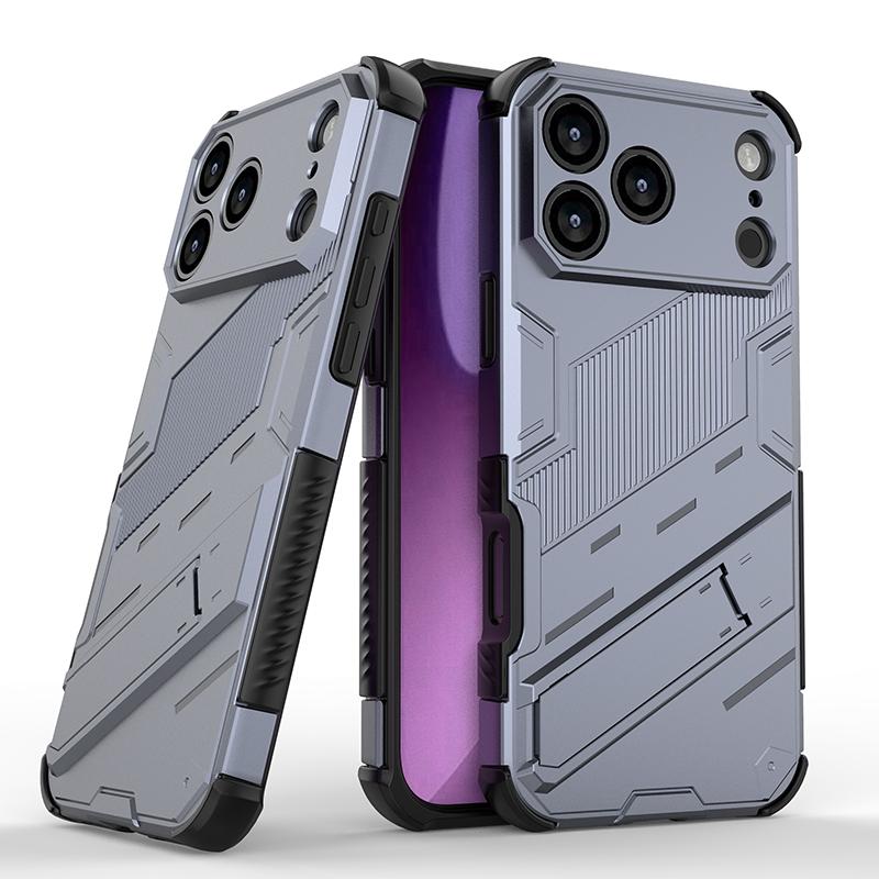 Fashion Hard PC Heavy Duty Camera Protection Bumper Phone Case With kickstand For iPhone 17 Pro Max Samsung Xiaomi Oppo Honor OnePlus Shockproof Cover