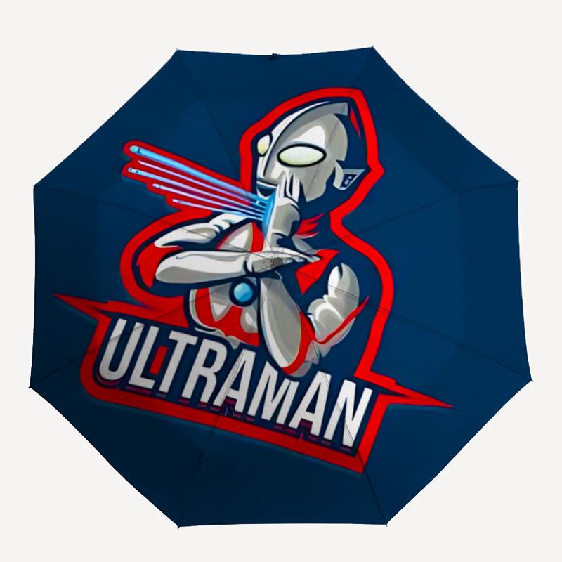 

1pc Ultraman Hero Automatic Open/Close Folding Umbrella, Windproof 8 Rib Construction, Lightweight Travel Umbrella for Women/Men,a0903193