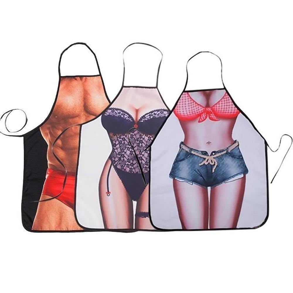 Fashion Sexy Waterproof Apron Bar Cafe Kitchen Cooking Apron Household
